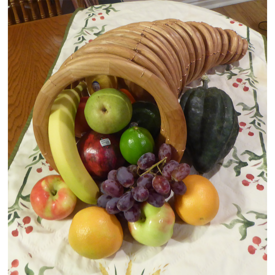 Woodturning Segmented Thanksgiving Cornucopia