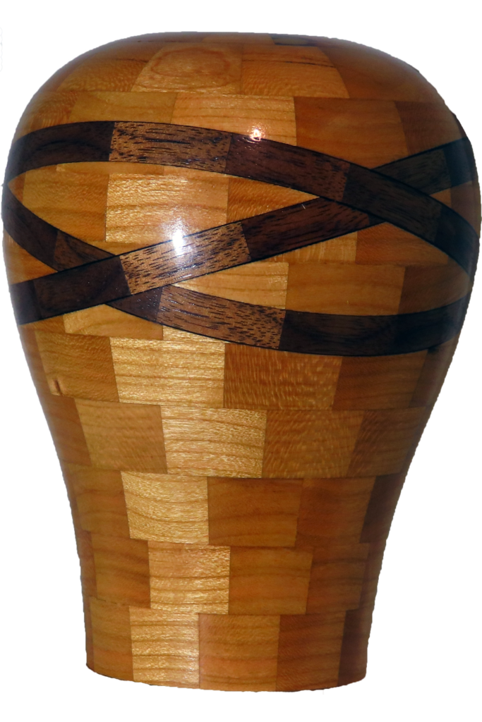 Celtic Knot on Cherry Segmented Vase