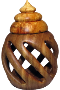 Spiral Box in Elm & Plum