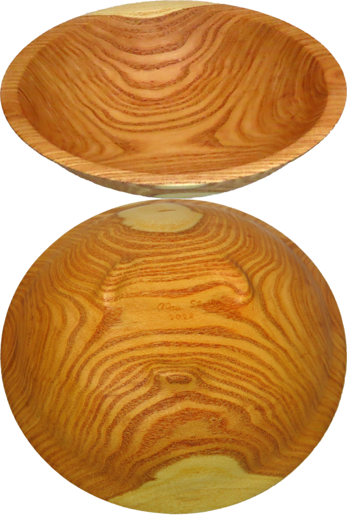Honey Locust Bowl with Carved Feet